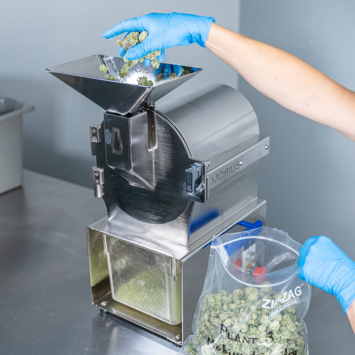 M60 Mill grinding cannabis smalls