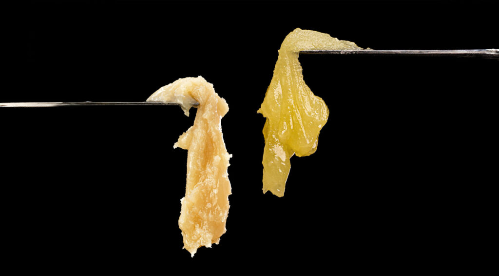 rosin and resin on dab tools