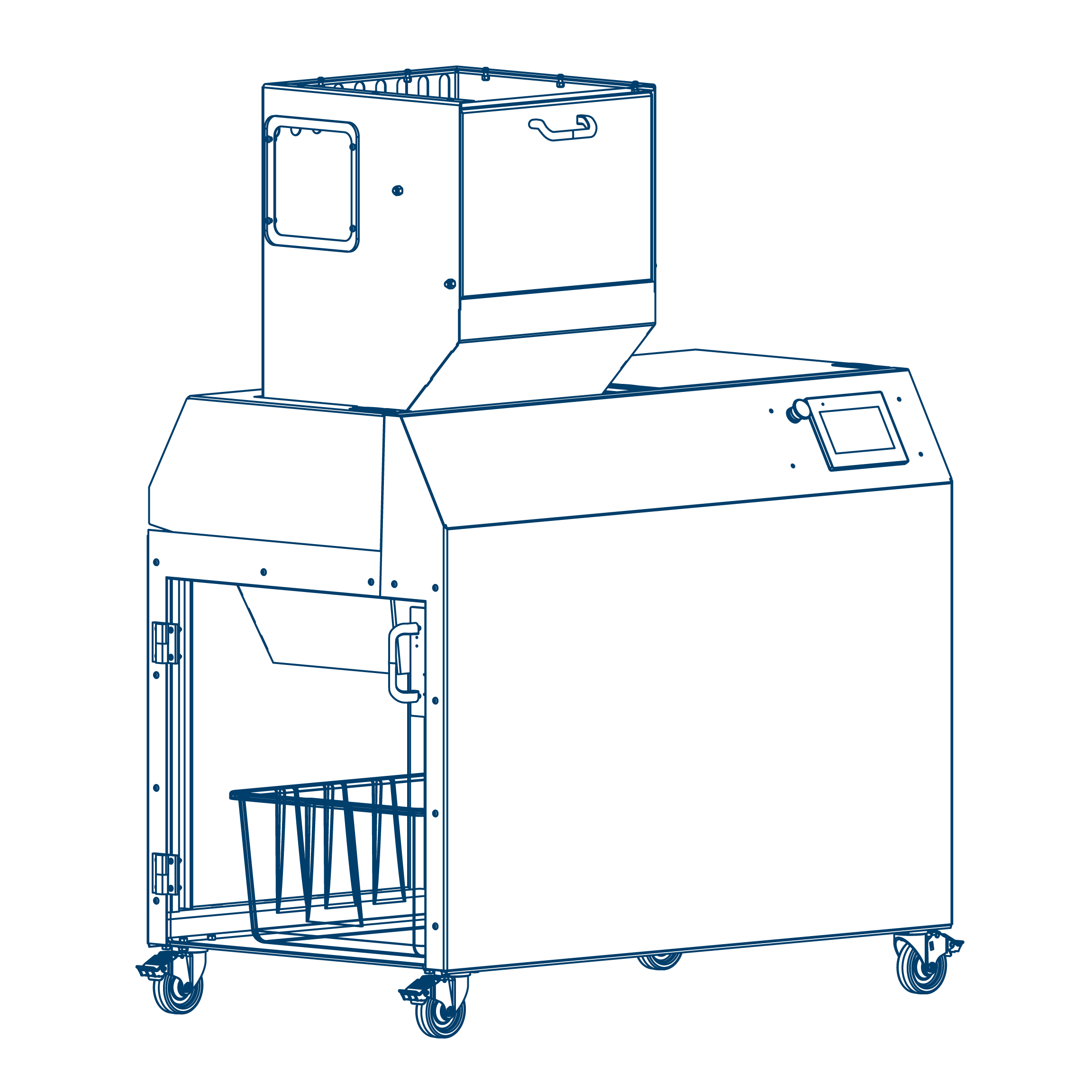 Line drawing of the Mobius Shredder